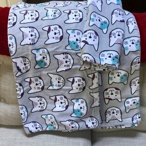 Two Cat Bath Towels & Hand-towel